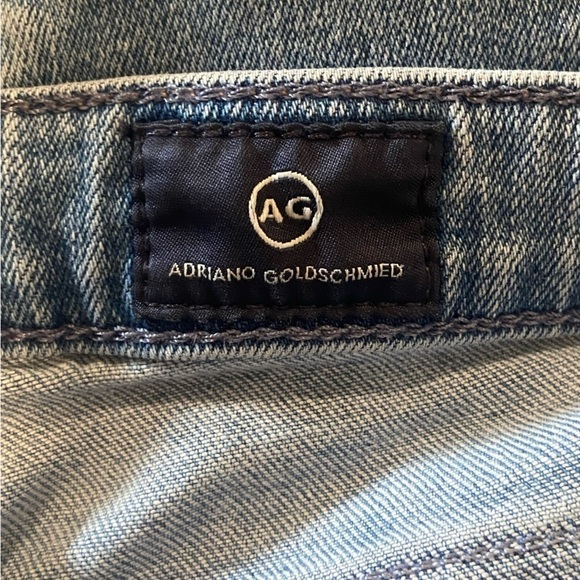 AG GUC The Stevie Ankle Slim Straight Raw Hem medium wash denim size 26R - Picture 6 of 7